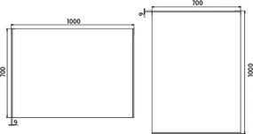 Nimco LED zrkadlo 1000x700 - ZP 9004