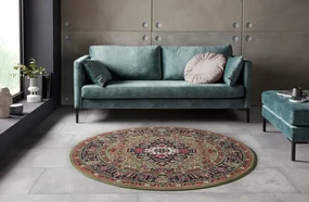 Koberec Hanse Home Mirkan Skazar Isfahan zelený kruh