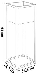 Stojan na kvety CONCOVE čierny 60 cm