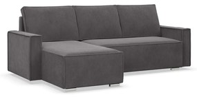 Rohová rozkladacia sedacia súprava LUCCA Sivá