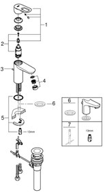GROHE 32814000 - Umývadlová batéria BAULOOP lesklý chróm