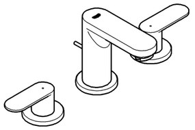 GROHE 20187000-Umývadlová trojotvorová batéria EUROSMART COSMOPOLITAN DN 15 chróm