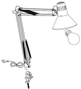 EGLO 90874 - Stolná lampa FIRMO 1xE27/40W