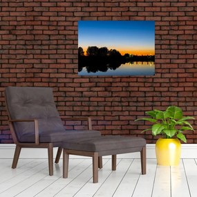 Sklenený obraz západu slnka (70x50 cm)