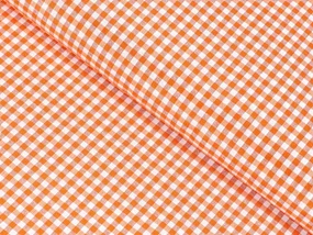 Biante Dekoračný behúň na stôl Rebeka RE-006 Oranžovo-biela kocka malá 45x180 cm
