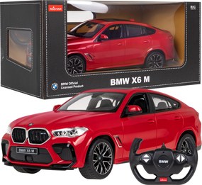 BMW X6 M červený RASTAR model 1:14 Auto na diaľkové ovládanie + 2,4 GHz diaľkové ovládanie