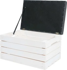 Drevený pufa s úložným priestorom – truhlica so sedákom