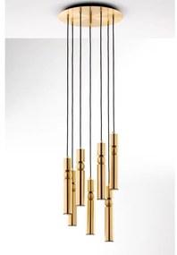 Jupiter 2021 - Luster na lanku ALAS 7xGU10/10W/230V zlatá