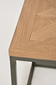 Odkladací stolík Indus 45 cm z masívu dub prírodný/grafit
