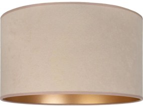 Duolla - Univerzálne tienidlo VELVET E27 pr. 35 cm béžové/zlaté