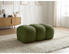 Zelená podnožka z textílie buklé Hippolyte – Bobochic Paris