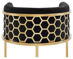 Barová stolička Elegance 47502 Zamat - Čierna  - Komfort-nábytok