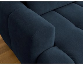 Tmavomodrá rozkladacia/s úložným priestorom rohová pohovka (pravý roh/s leňoškou) Fuji – Bobochic Paris