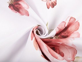 Biante Teflónový behúň na stôl TF-023 Červené ruže na bielom 35x140 cm