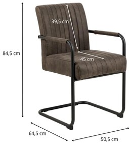 Jídelní křeslo Adele antracitově šedá