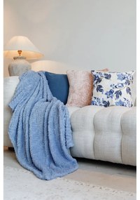 Modrá deka z mikroplyšu 150x200 cm Rena – Tiseco Home Studio
