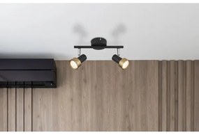Globo 57917-2G - Bodové svietidlo  MASON 2xGU10/25W/230V čierna/zlatá