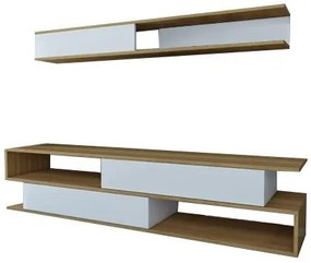 Obývacia stena Simpsonic (biela + teak) . Vlastná spoľahlivá doprava až k Vám domov. 1102576