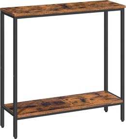 Konzolový stolek Vasagle Mijon 75 cm hnědý/černý