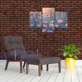 Obraz - Kvety v pastelových farbách (90x60 cm)