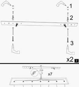 Nástenná lampa Hexa čierna