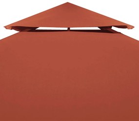 Dvojitá strieška na altánok 310 g/m², 3x3 m, tehlová farba