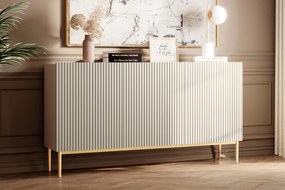 Komoda Nicole 150 cm - kašmírová / zlatá