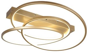LED stmievateľné stropné svietidlo v zlatej farbe 49x64 cm Darvin – Trio