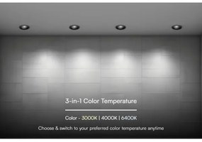 LED Podhľadové svietidlo LED/24W/230V 3000/4000/6400K ø 13,5 cm čierna