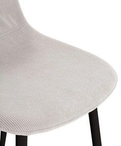 Krémovobiele čalúnené jedálenské stoličky v súprave 4 ks Minka – Marckeric