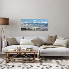 Obraz zasnežených hôr (120x50 cm)