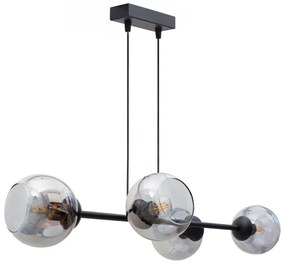 Luster na lanku LATIL 4xE27/60W/230V čierna