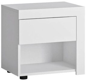 Nočný stolík Lyon Biela Lyok03r 1s Biela Alpin/Biela