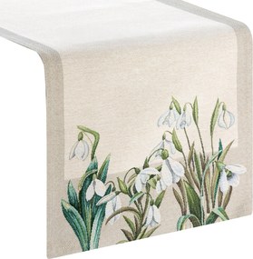 GOBELÍNOVÝ BEHÚŇ NA STÔL NIVALIS 40X100 CM VZOROVANÁ