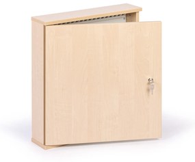 Drevená skrinka na kľúče, na 100 kľúčov, breza