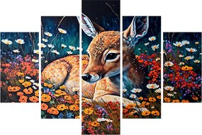 Obraz - Maľované srne (150x105 cm)
