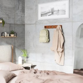 Umbra Vešiak na stenu FLIP 5 háčikov light walnut, warm gold