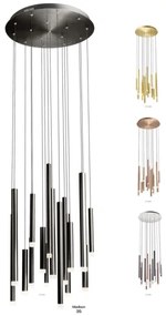 Redo 01-2059 - LED Luster na lanku MADISON 16xLED/4W/230V meď