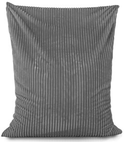 Vankúš na sedenie sivý stripe