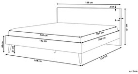 Manželská posteľ 180 cm SERVI (s roštom a LED osvetlením) (svetlé drevo). Vlastná spoľahlivá doprava až k Vám domov. 1007525