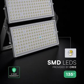 LED reflektor 500 W/230 V, 4000 K, IP65, šedý