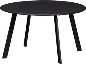 Čierny záhradný odkladací stolík WOOOD Fer, ø 70 cm