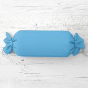 Biante Vankúš valec bonbon Rongo RG-065 Svetlo modrý 15x80 cm