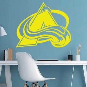 Veselá Stena Samolepka Hokejový tím Colorado Avalanche Farba: žlutá, Veľkosť: 40 x 32 cm