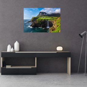 Obraz - Vodopád Múlafossur (90x60 cm)