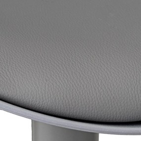 Sivé barové stoličky s nastaviteľnou výškou z imitácie kože v súprave 2 ks (výška sedadla 56,5 cm) – Casa Selección