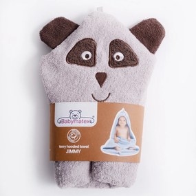 Babymatex Bavlnená osuška pre bábätko s kapucňou Jimmy 80x80cm - Panda