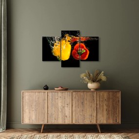 Obraz - papriky vo vode (90x60 cm)