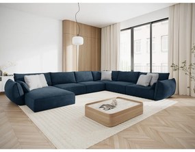 Tmavomodrá rohová pohovka (pravý roh) Vanda - Mazzini Sofas