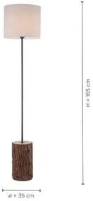 Leuchten Direkt 11234-79 - Stojacia lampa BARK 1xE27/40W/230V